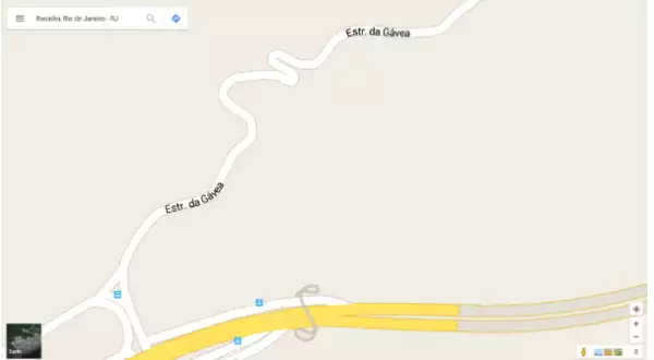 Una imagen de la Favela Rocinha previo al proyecto Tá No Mapa.