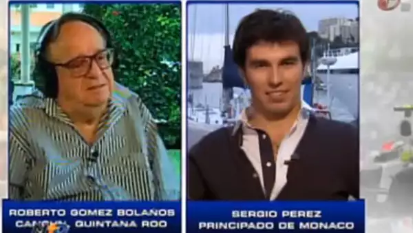 El piloto mexicano Sergio "Checo" Pérez anunció entusiasmado que portará el escudo del Chapulín Colorado en su casco, personaje de uno de sus ídolos personales, Roberto Gómez Bolaños.