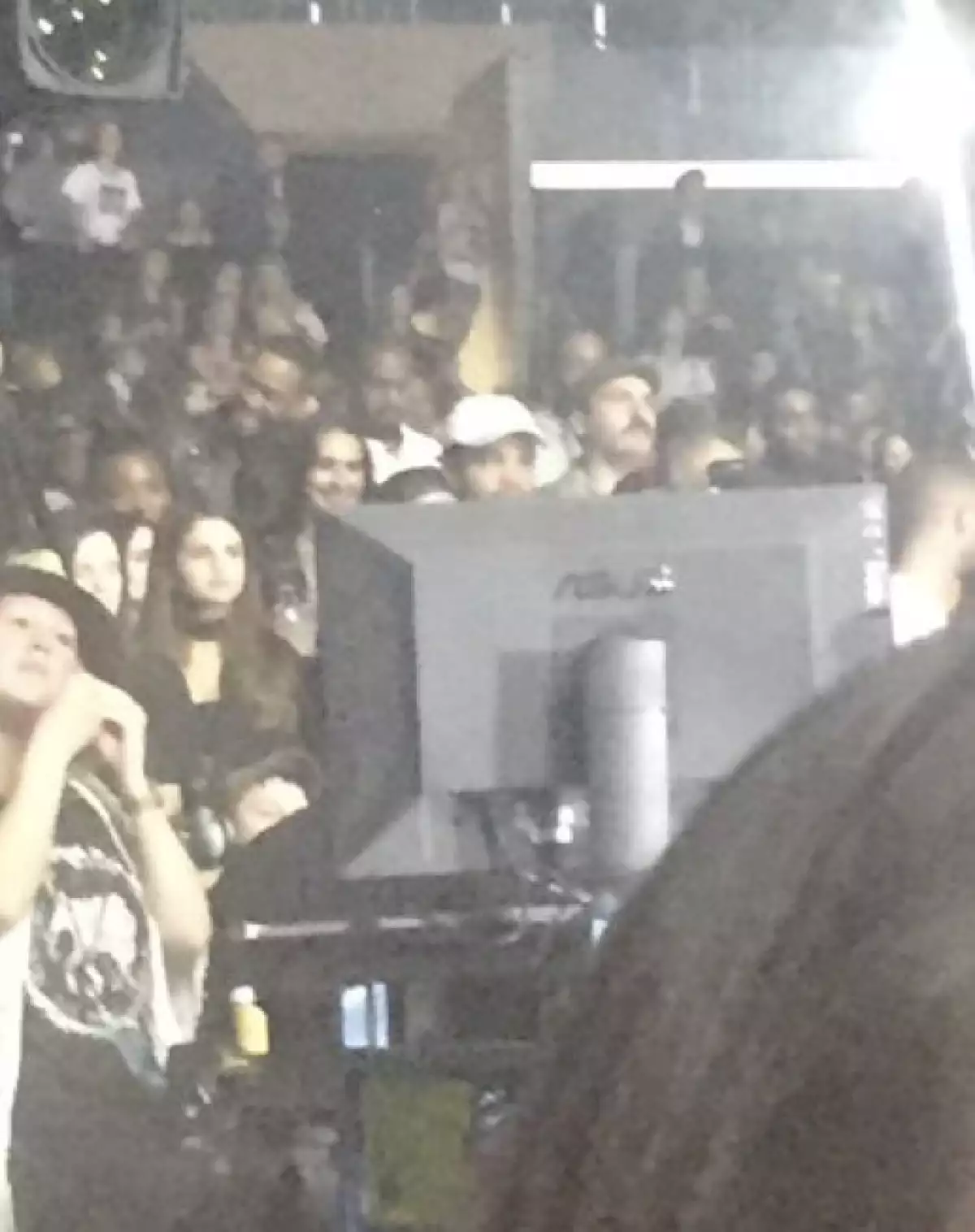 La cantante asistió al concierto que ofreció su ex novio en LA.