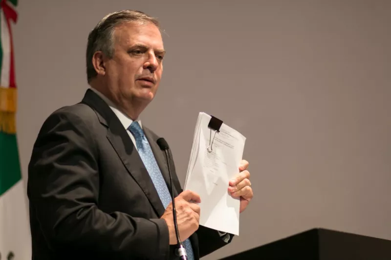 Marcelo Ebrard, secretario de Relaciones Exteriores (demanda por flujo de armas)