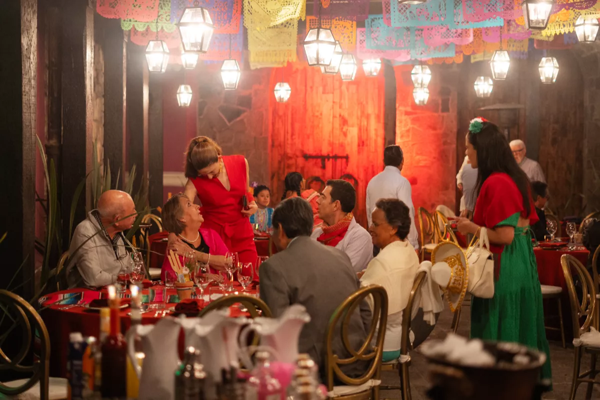 foto del restaurante del hotel banyan tree puebla durante la fiesta del 15 de septiembre