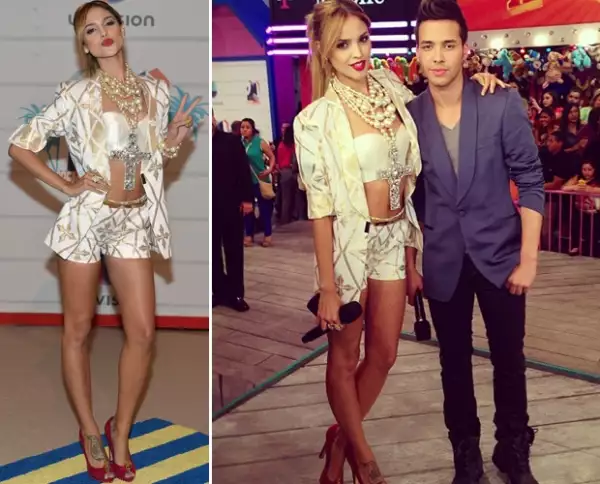 Eiza González fue la primera en pisar la alfombra de los Premios Juventud.