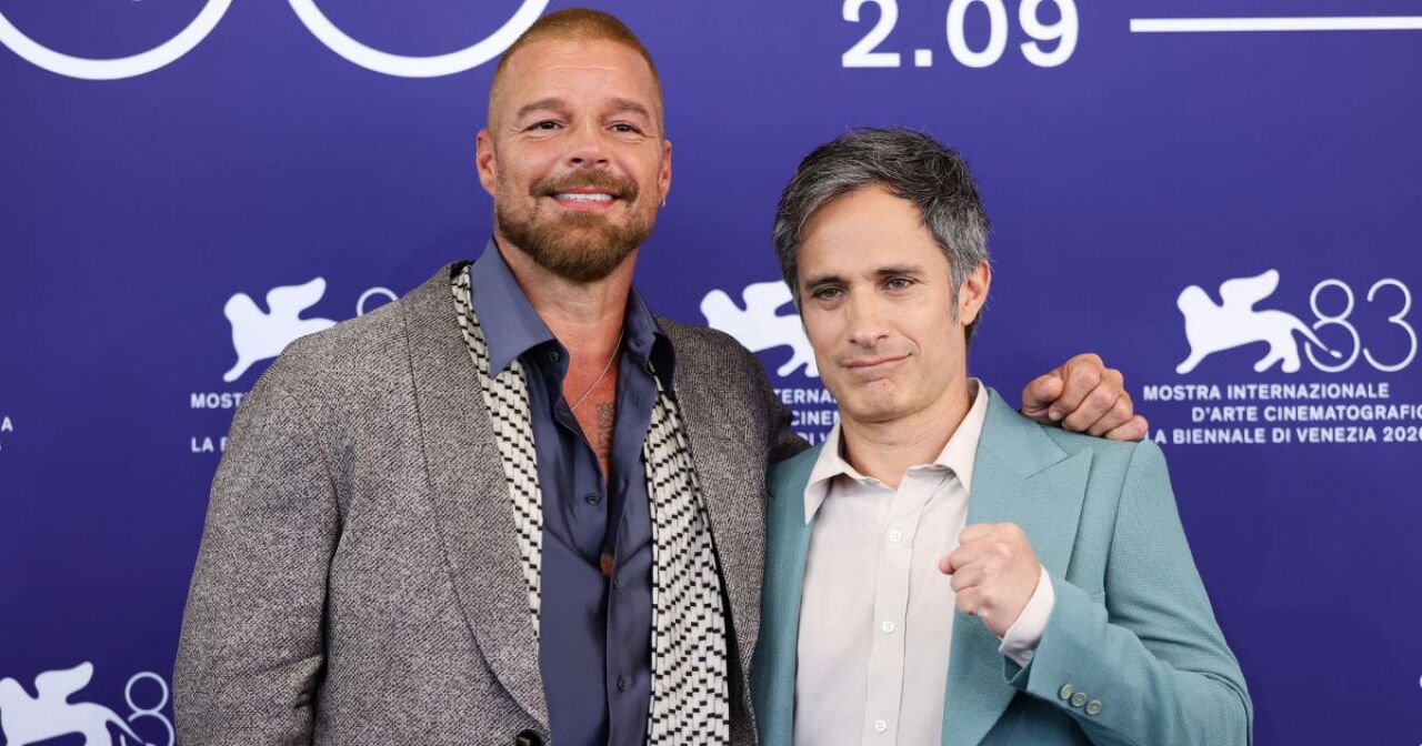 Gael García lleva a Ricky Martin por primera vez a la Mostra de Venecia y así reaccionó el cantante