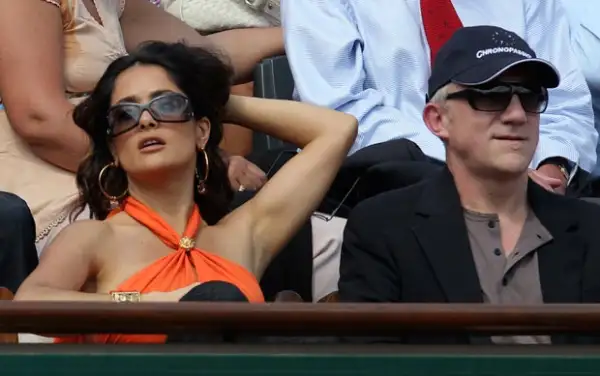 Salma Hayek y Francois Henri Pinault disfrutaron de la semifinal.