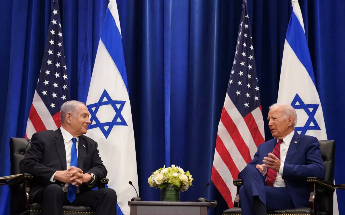 Estados Unidos El presidente Joe Biden celebra una reunión bilateral con el primer ministro israelí Benjamin Netanyahu al margen de la 78a reunión de la Asamblea General de las Naciones Unidos en la ciudad de Nueva York, EE. UU., 20 de septiembre de 2023.