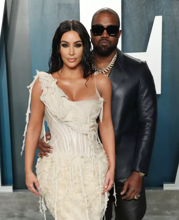 Kanye West y Kim Kardashian.