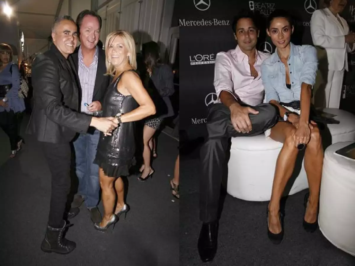 Las actrices llegaron al backstage con su mejor sonrisa y vistiendo alguna de las creaciones del diseñador que cerró el Mercedes Benz Fashion México.