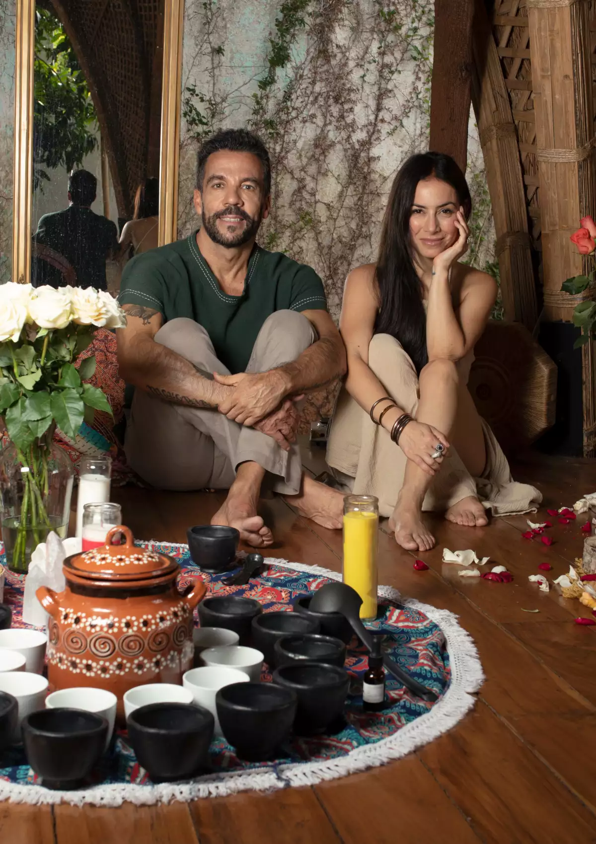 Pedro Moctezuma y su pareja Claudia lIZALDI