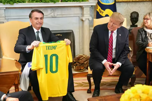 El presidente de los Estados Unidos, Donald J. Trump se reúne con el presidente Jair Bolsonoro de Brasil en la Casa Blanca.