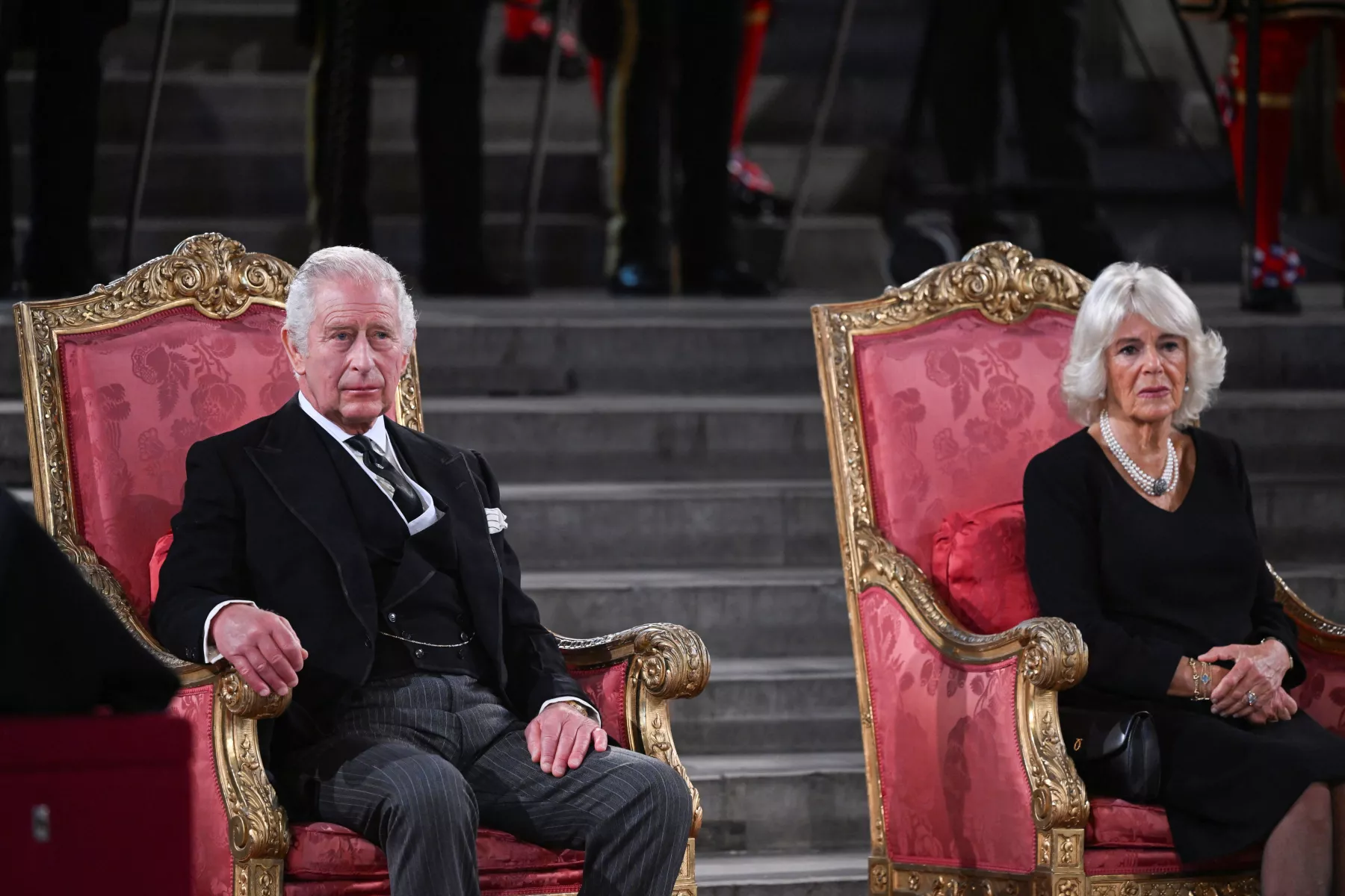 King Charles visits parliament, in London