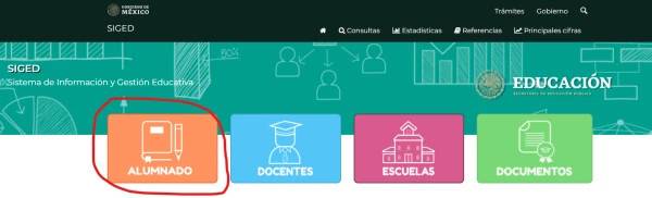 Descargar boleta de calificaciones 2021 de la sep en el portal del SIGED (paso 1)