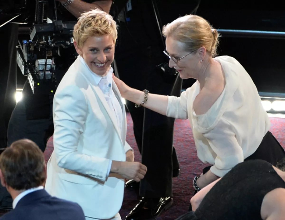 Ellen DeGeneres y Meryl Streep.