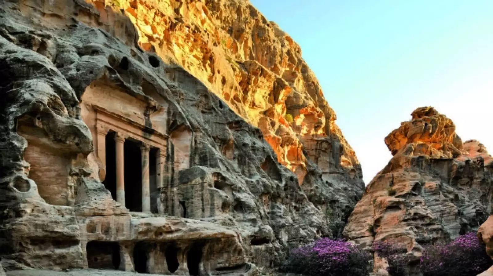 Rock face city of Petra, Jordan
