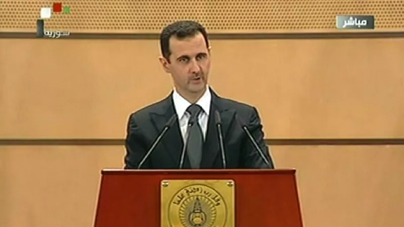 Bashar al-Assad da discurso por television