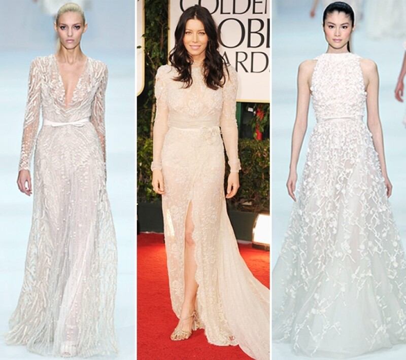 La actriz es fiel cliente de Elie Saab y se le vio pasar por su tienda mientras buscaba el vestido para el gran día, por lo que es una fuerte posibilidad.