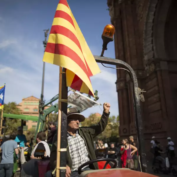 Situation outside Parliament of Catalonia in Barcelona