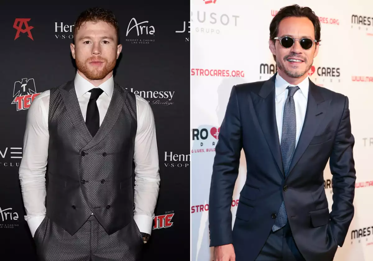 Canelo Álvarez y Marc Anthony