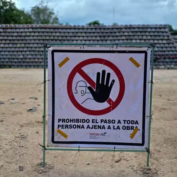 Zona de obras del Tren maya en Escarcega, Campeche