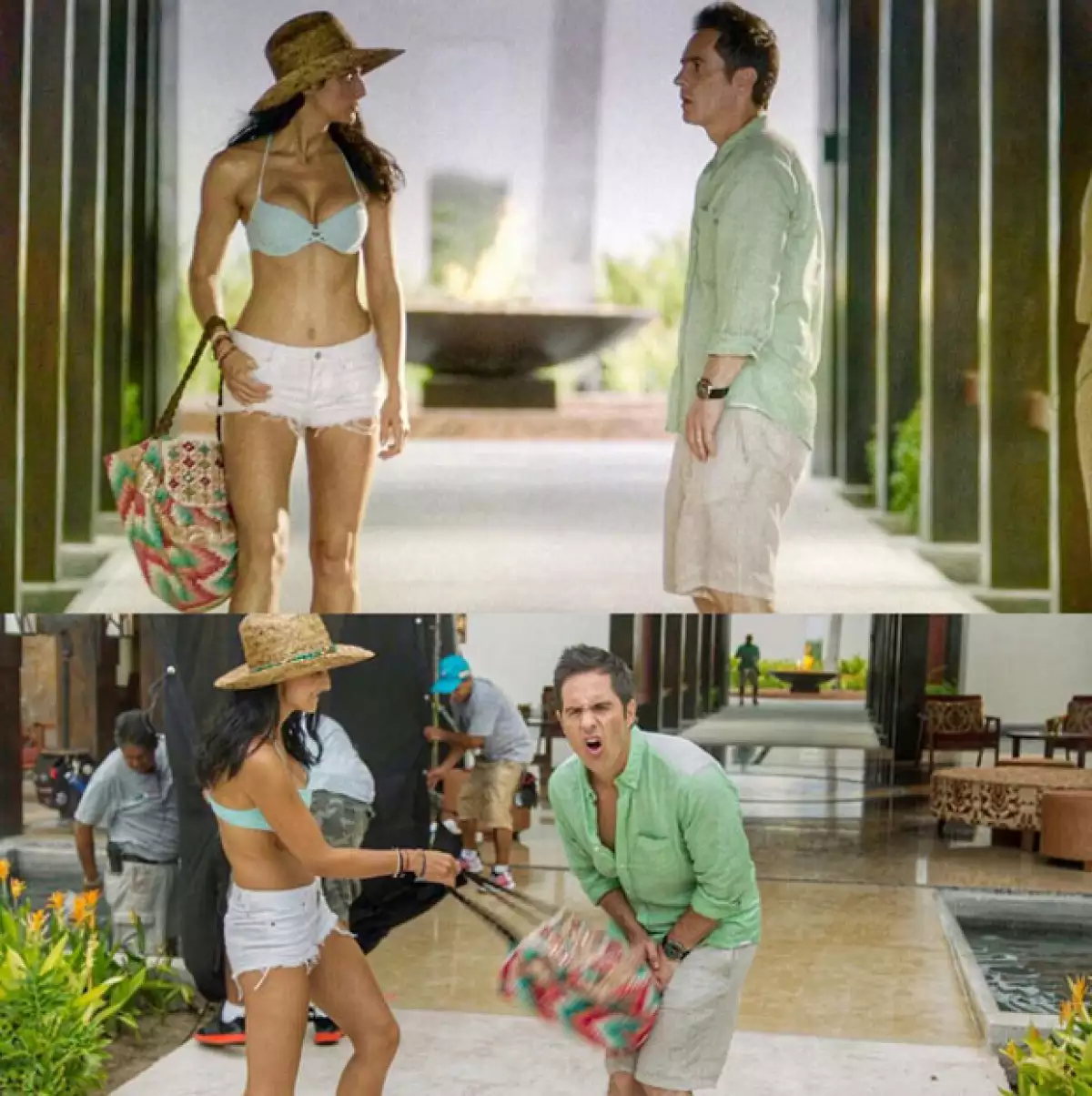 Durante su estancia en Playa Mujeres la actriz se enojó a tal grado que, para aminorar su sentir, tuvo que "golpear" a su novio.