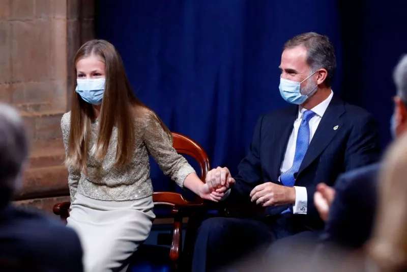 Princesa Leonor y el rey Felipe VI