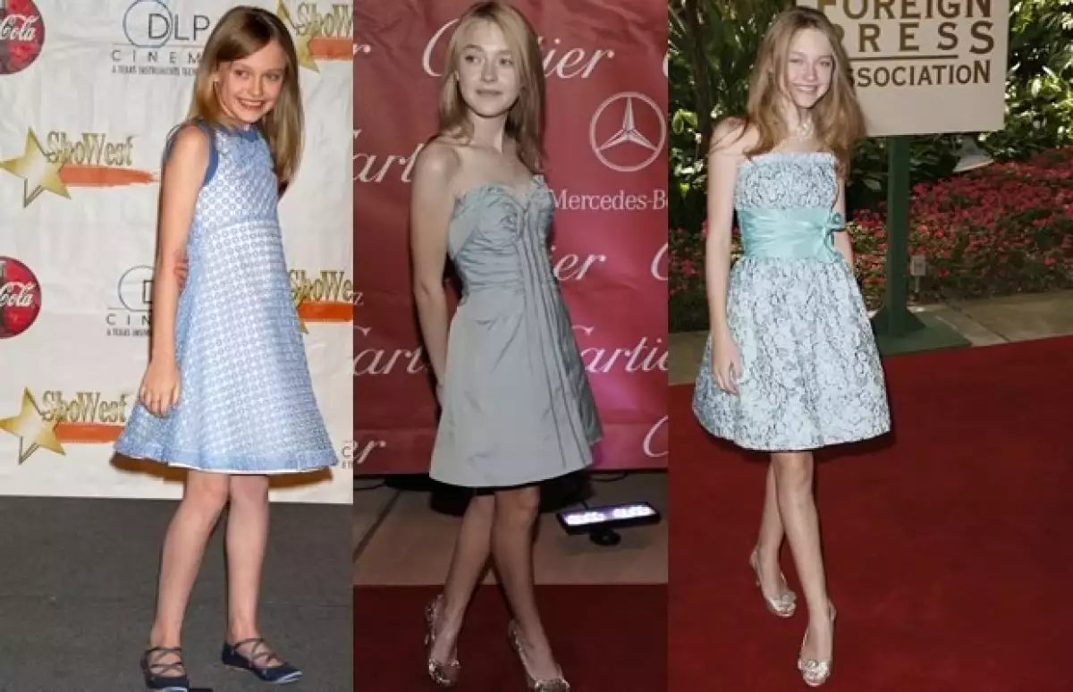 Siempre la vemos con tonos claros. Aquí en azul.