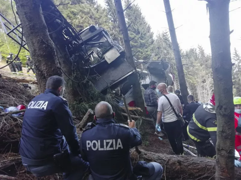 Accidente en teleférico en Italia