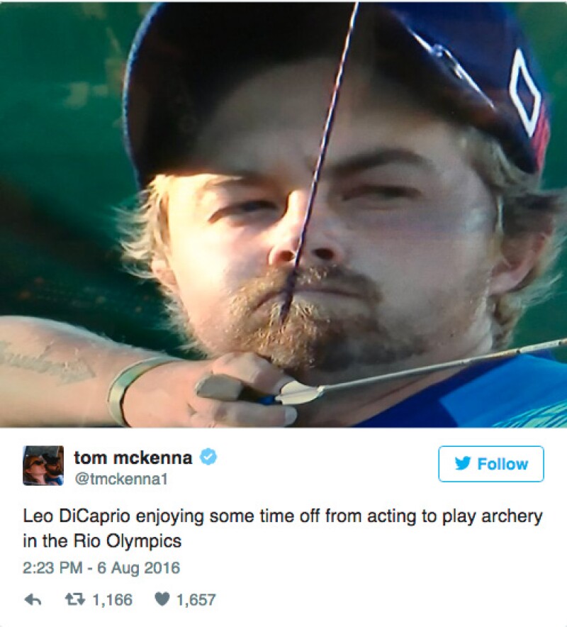 Estos han sido algunos de los tuits en los que los usuarios recalcaban el increíble parecido entre Leo DiCaprio y el arquero Brady Ellison.