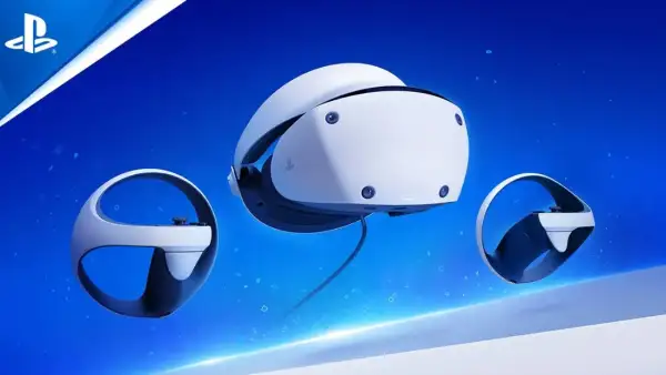 Visor de realidad virtual PlayStation VR2 de Sony, utilizado para jugar videojuegos en la consola PlayStation 5.