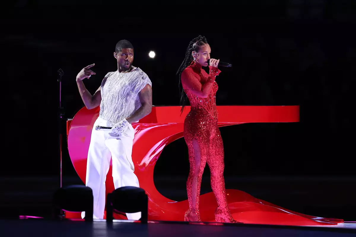 usher y alicia keys super bowl 2024