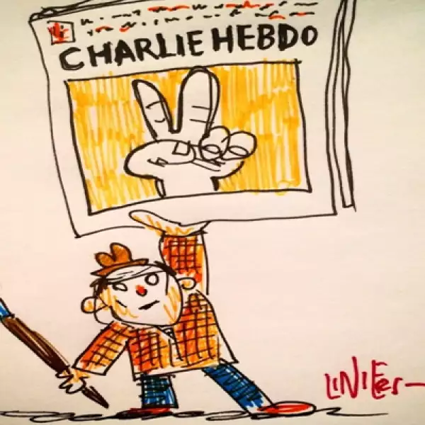 Cartonistas de Argentina, Estados Unidos y otros países publican en Twitter sus propios cartones sobre el ataque.