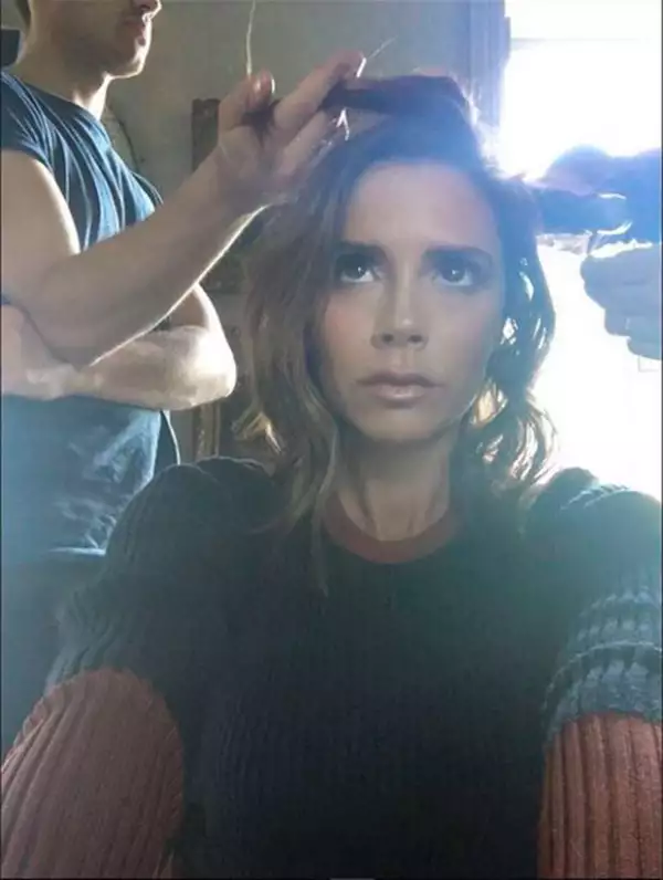 Victoria, durante el proceso de cambio de imagen.