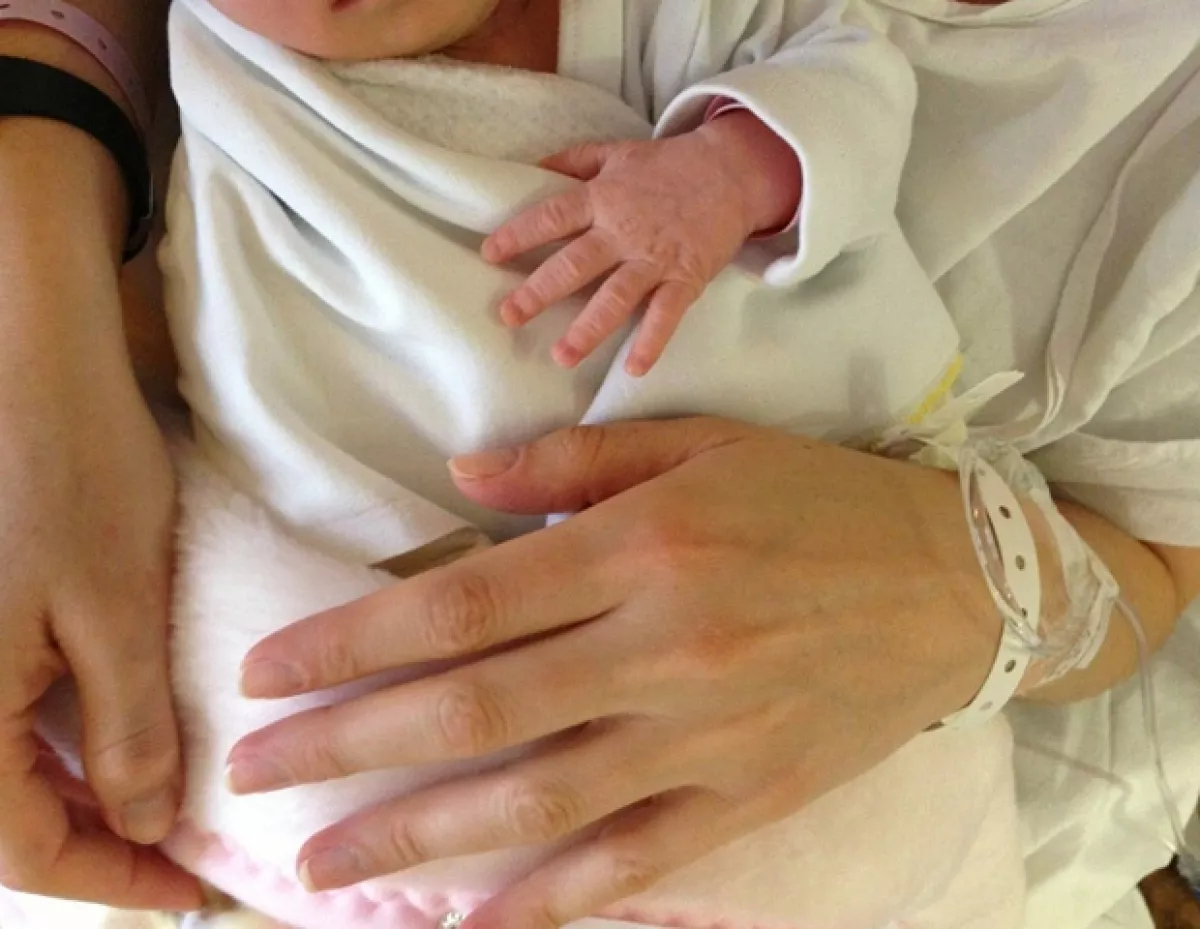 La primera foto de Miranda Creel Velasco, quien nació el 20 de febrero.