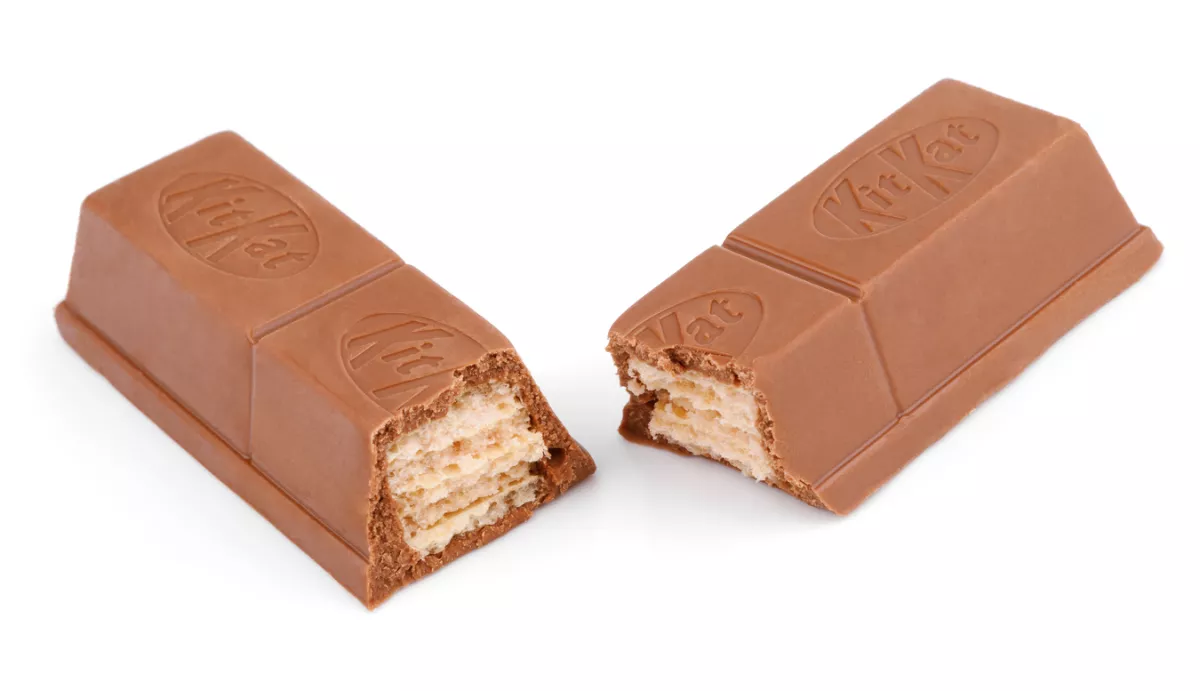 Closeup of Kit Kat candy chocolate bar