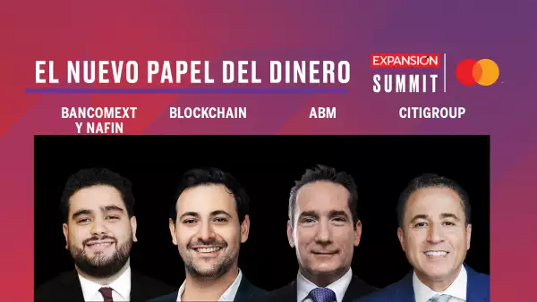 Los representantes de Bancomext, Blockchain, ABM y Citigroup en el panel del Summit Expansión.