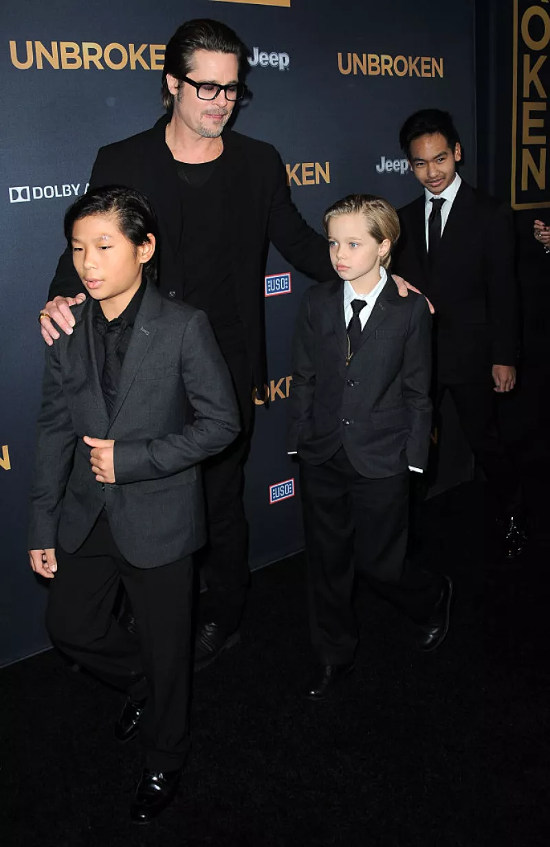 Brad Pitt, Pax, Shiloh y Maddox