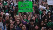 Foto protestas en favor de la interrupción legal del embarazo. el cual es legal en la Ciudad de México hasta las 12 semanas.