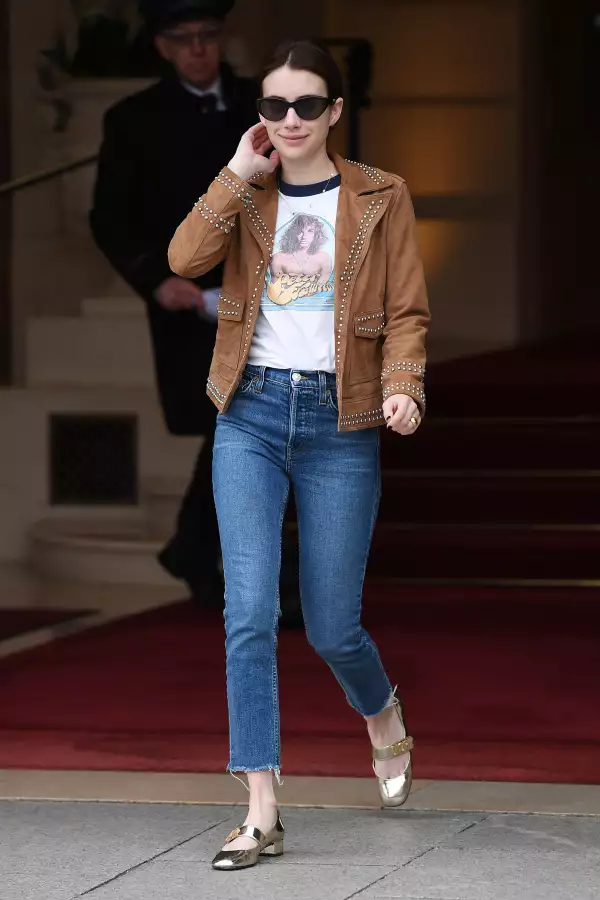 Emma Roberts out and about, Paris Fashion Week, France - 06 Mar 2019
