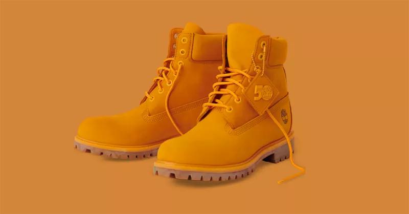 Icónicas botas amarillas de Timberland en su edición de 50 aniversario.