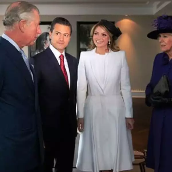Enrique Peña Nieto y Angélica Rivera con Carlos de Gales y Camilla de Cornualles