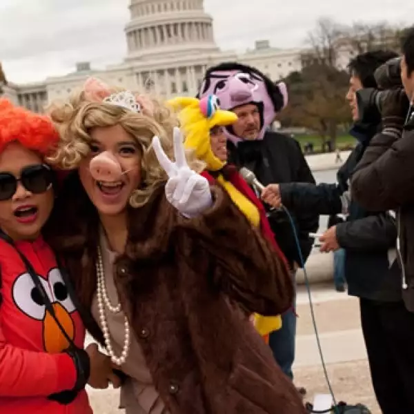 Los muppets marchan en Washington