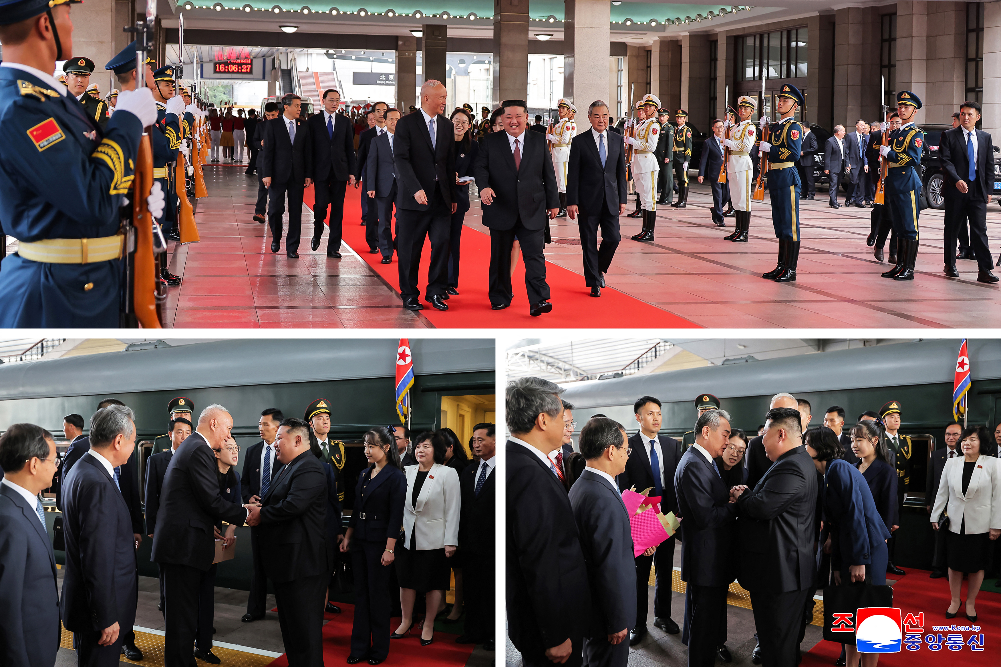 CDATA[
Los presidentes de China, Rusia y Corea del Norte — Xi Jinping, Vladímir Putin y Kim Jong Un — se reúnen este martes en Pekín para participar en un desfile militar y en una reunión trilateral calificada por algunos sectores como un “desafío a Occidente”. Estos tres países, que históricamente han mantenido diferencias políticas y económicas con Estados Unidos y la Unión Europea, se encuentran por primera vez bajo el mandato del líder chino, en lo que se considera un suceso histórico. Xi Jinping recibió a Vladímir Putin en el Gran Salón del Pueblo y, posteriormente, en su residencia personal, donde lo llamó “viejo amigo”. Más tarde, el tren blindado de Kim Jong Un llegó a la capital china, confirmado por medios estatales norcoreanos y fotografías que ya circulan públicamente. El presidente chino también sostuvo conversaciones con el primer ministro indio, Narendra Modi, el lunes, con el objetivo de restablecer los tensos lazos bilaterales, en medio de la creciente presión comercial de Trump sobre Nueva Delhi debido a sus compras de petróleo ruso. Modi regresó a su país y no participará en la reunión ni en el desfile.
![