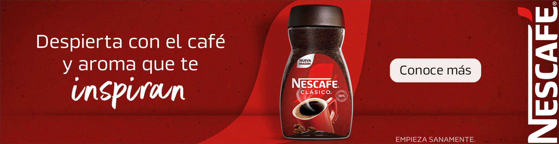 Banner de Nescafé Clásico: Despierta con el café y aroma que te inspiran