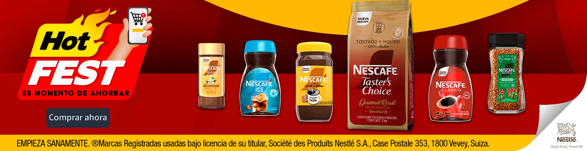 Banner de Nescafé en Amazon para Hot Fest